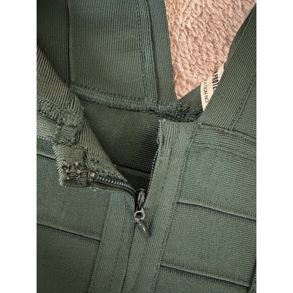 House of CB Jenna Bandage Bodycon Mini Dress Green Size S New - Picture 7 of 12